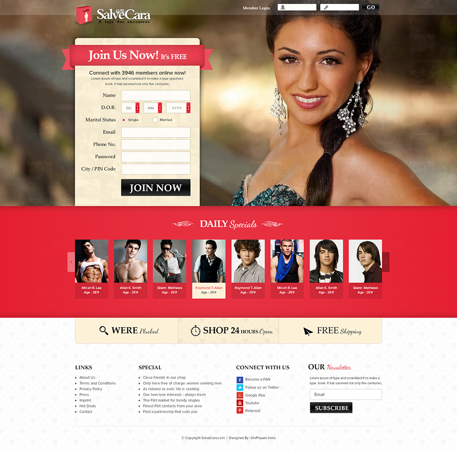 Web Design by the-lion-king for Meeets | Design #2120397