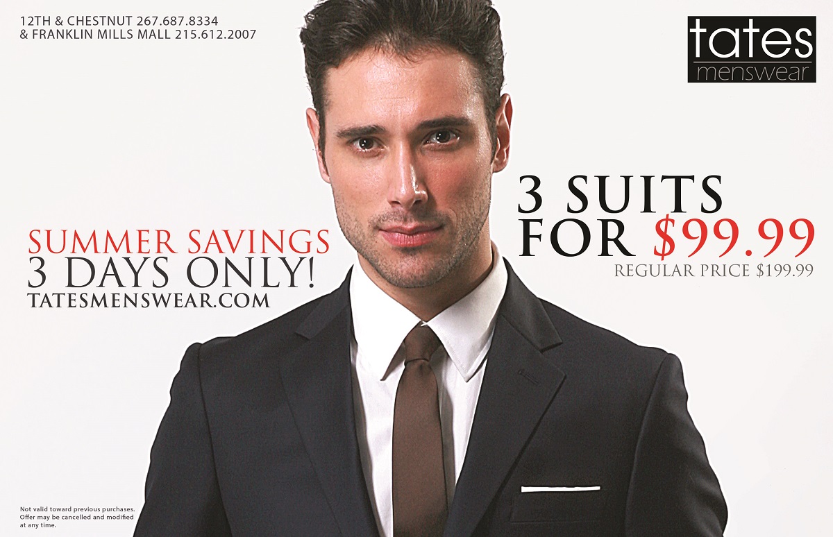Advertisement Design by OFNEXT for Tates Menswear | Design #2107206