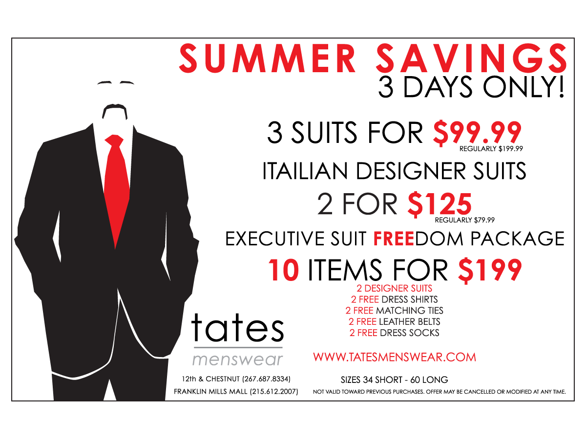 Advertisement Design by A || GREENE for Tates Menswear | Design #2085423