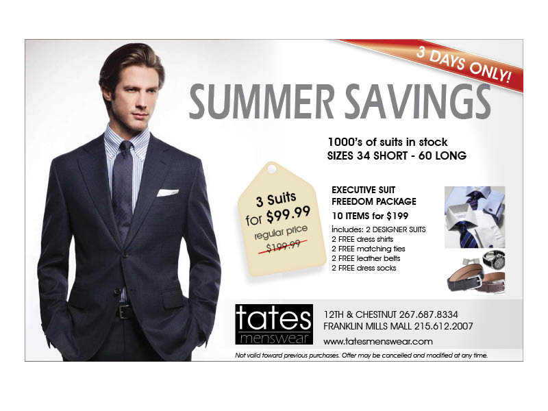 Werbe-Design von Jozbel für Tates Menswear | Design #2099052