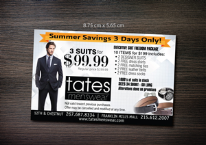 Werbe-Design von Crest Logo Designs für Tates Menswear | Design #2093223