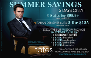 Werbe-Design von FCJ_GRAPHICS für Tates Menswear | Design: #2090281
