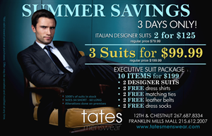 Werbe-Design von FCJ_GRAPHICS für Tates Menswear | Design: #2116976