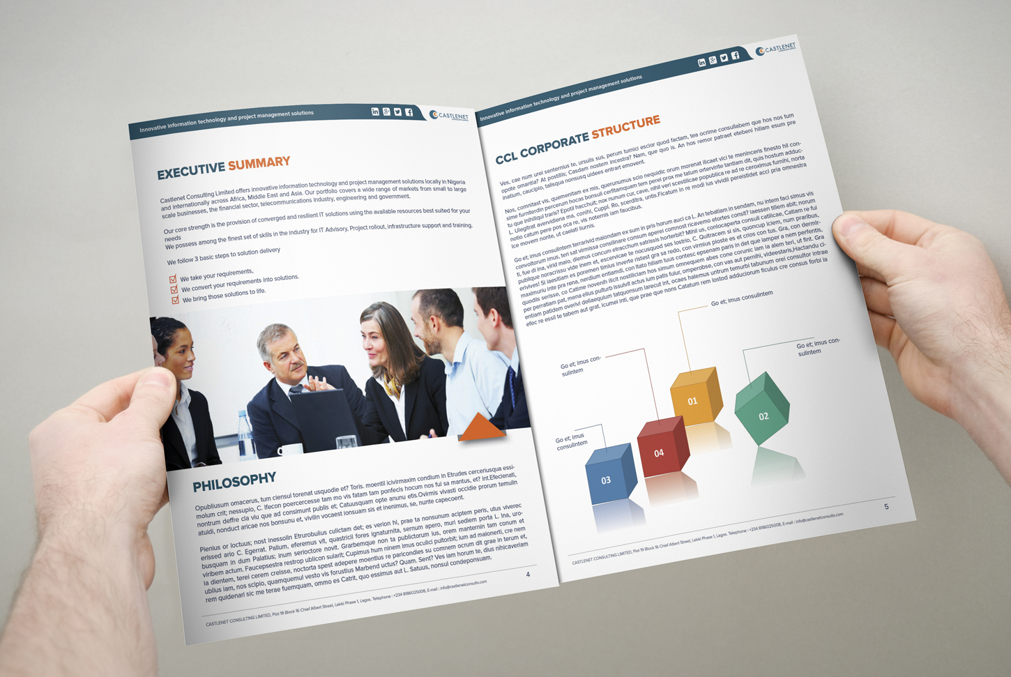 Brochure Design by iTech Graphics for Castlenet Consulting Limited | Design #9592038