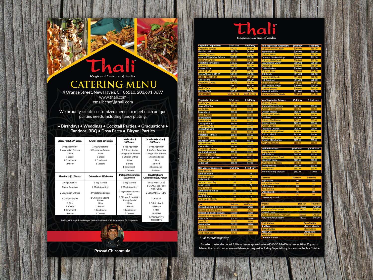 Postkarten-Design von Priyo Subarkah für Best Food Corp d/b/a Thali | Design #9836343