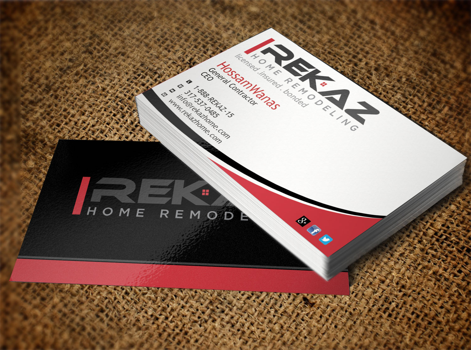 Diseño de Tarjeta de Presentación por Pixi Dust para rekaz llc | Diseño #9563107