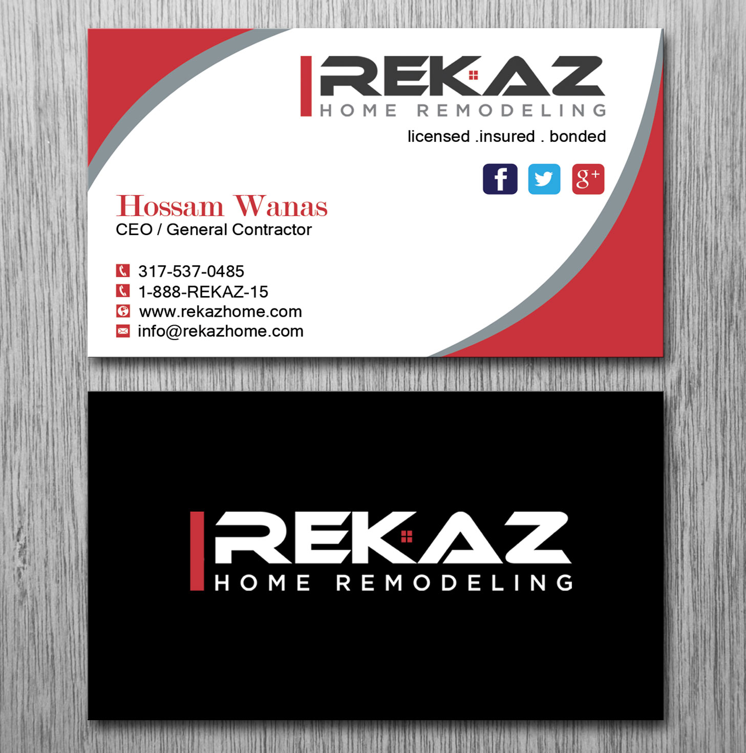 Design de Carte de Visite par Pixi Dust pour rekaz llc | Design #9563109