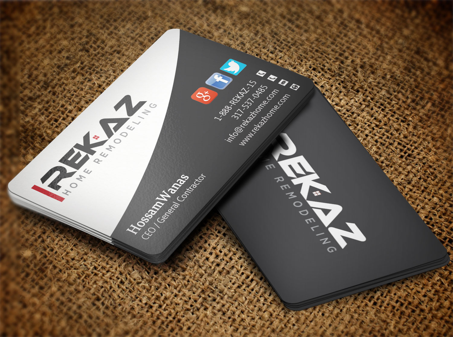 Business Card Design by Pixi Dust for rekaz llc | Design #9563113