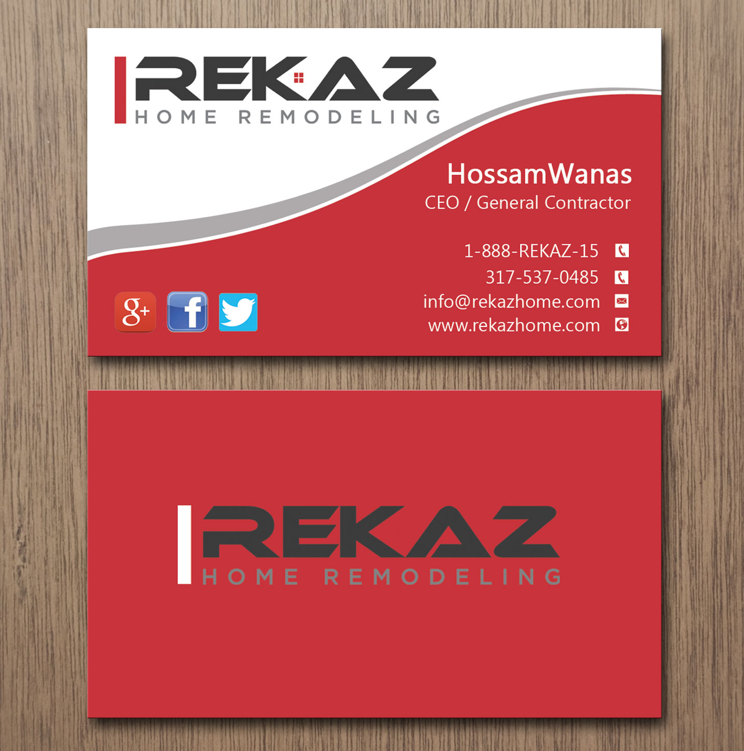 Visitenkarten-Design von Pixi Dust für rekaz llc | Design #9563115