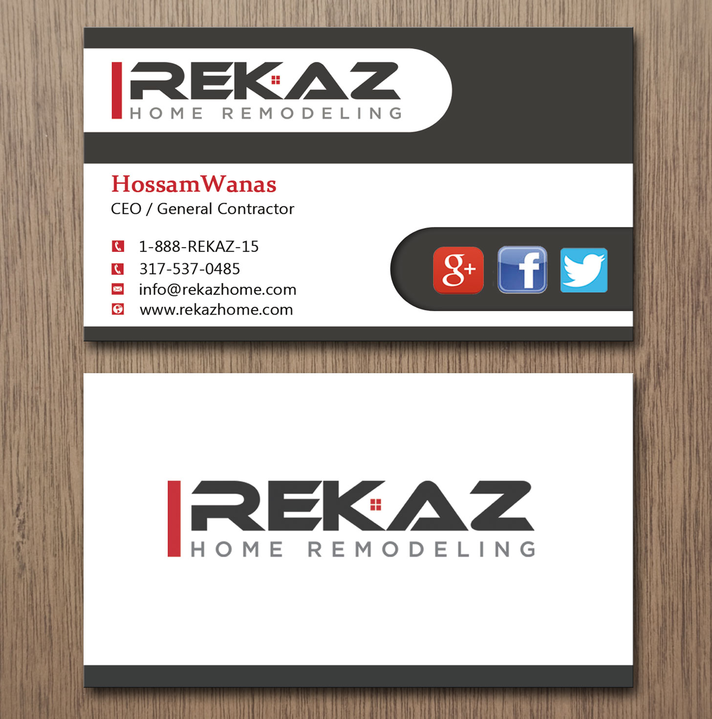 Visitenkarten-Design von Pixi Dust für rekaz llc | Design #9563116