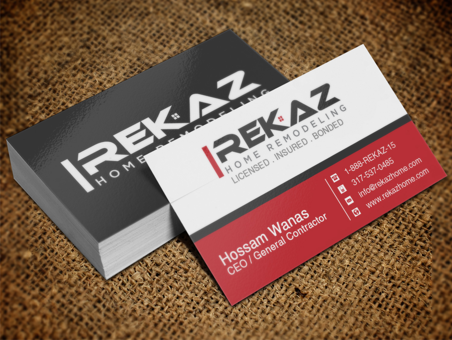 Design de Carte de Visite par Lanka Ama pour rekaz llc | Design #9563126