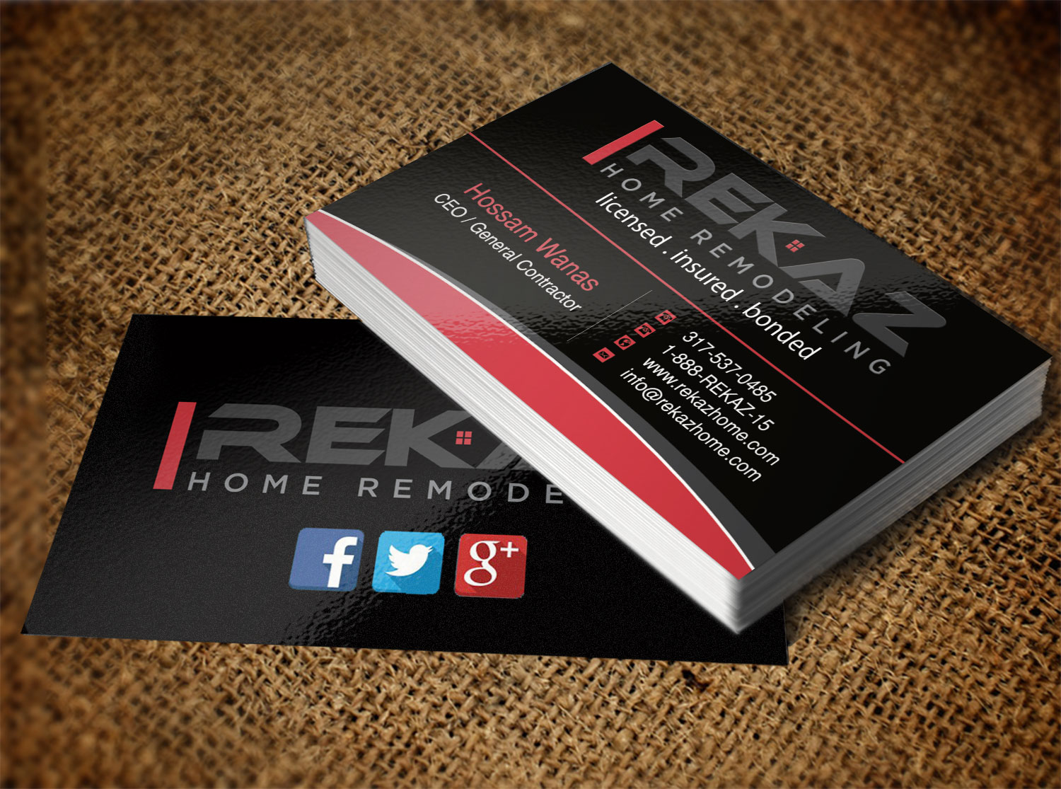 Visitenkarten-Design von Lanka Ama für rekaz llc | Design #9563147