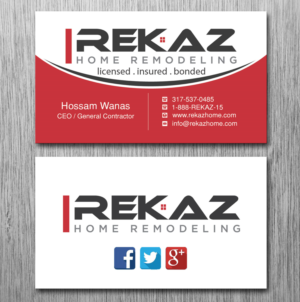 Design de Carte de Visite par Lanka Ama pour rekaz llc | Design : #9563149