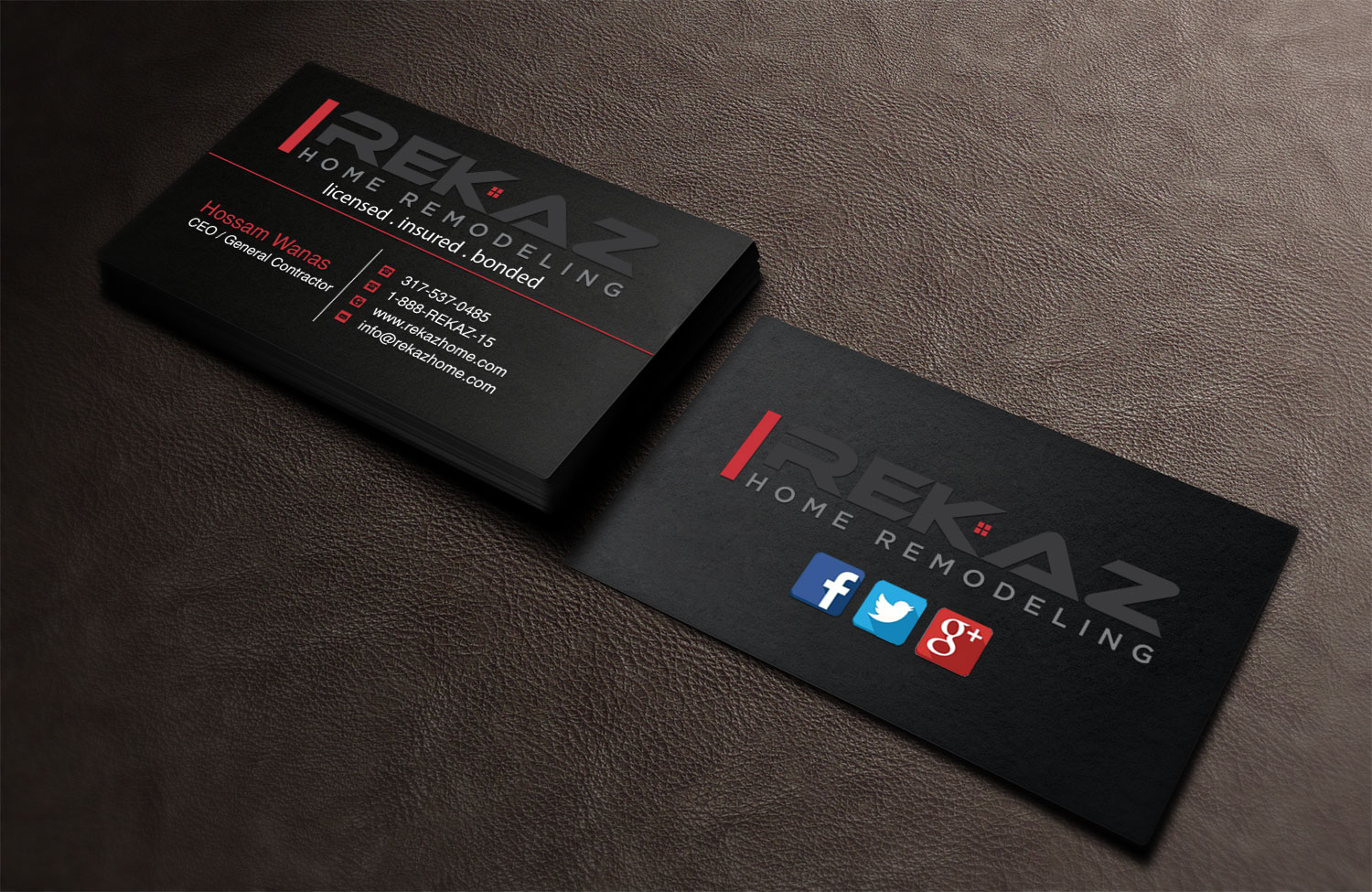 Business Card Design by Lanka Ama for rekaz llc | Design #9563153