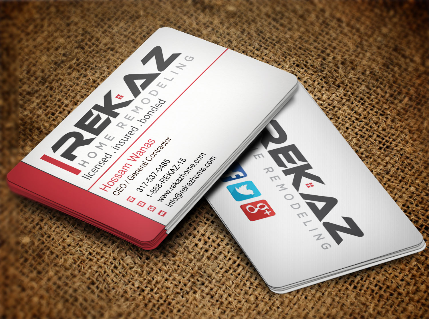 Visitenkarten-Design von Lanka Ama für rekaz llc | Design #9563155