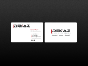 Diseño de Tarjeta de Presentación por Creations Box 2015 para rekaz llc | Diseño: #9581699
