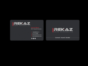 Diseño de Tarjeta de Presentación por Creations Box 2015 para rekaz llc | Diseño: #9581708