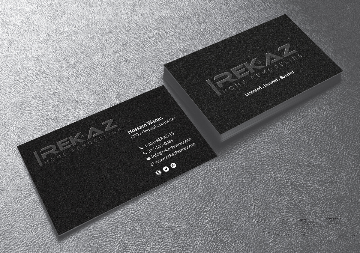 Diseño de Tarjeta de Presentación por Creations Box 2015 para rekaz llc | Diseño #9581713