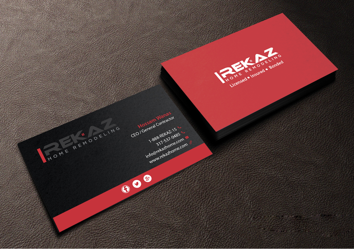 Business Card Design by Creations Box 2015 for rekaz llc | Design #9581717