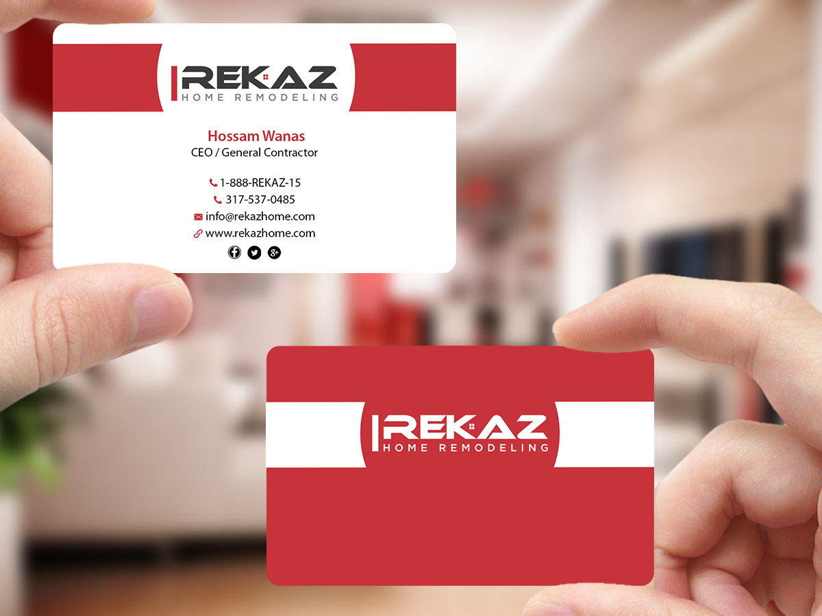 Diseño de Tarjeta de Presentación por Creations Box 2015 para rekaz llc | Diseño #9581731