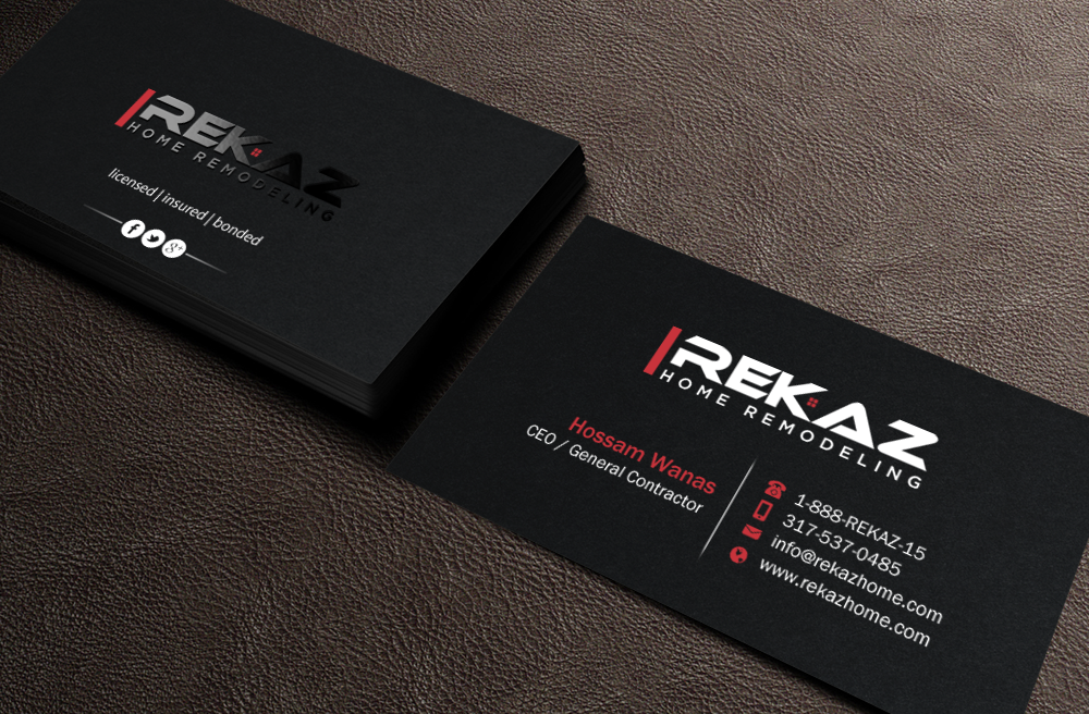 Design de Carte de Visite par Brand aid pour rekaz llc | Design #9562703