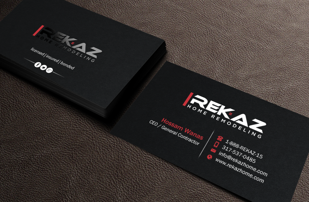 Visitenkarten-Design von Brand aid für rekaz llc | Design #9562705