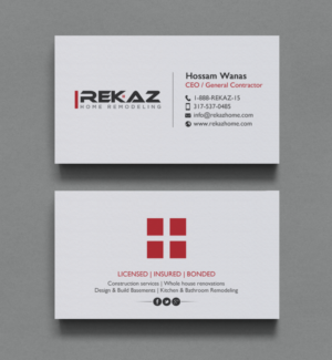 Diseño de Tarjeta de Presentación por chandrayaan.creative para rekaz llc | Diseño: #9559654