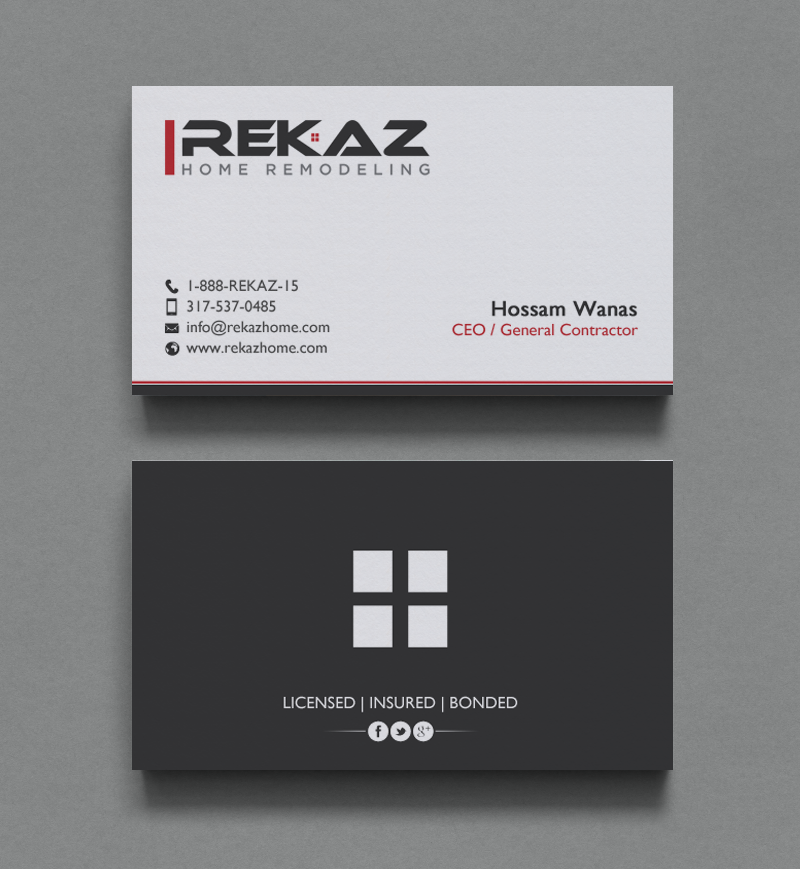 Design de Carte de Visite par chandrayaan.creative pour rekaz llc | Design #9559660