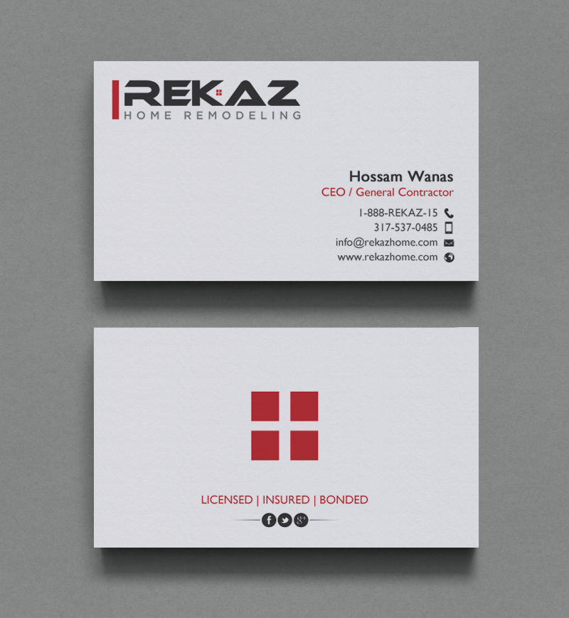 Business Card Design by chandrayaan.creative for rekaz llc | Design #9559661