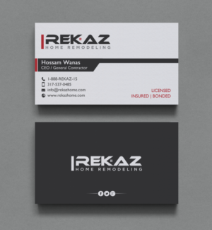 Diseño de Tarjeta de Presentación por chandrayaan.creative para rekaz llc | Diseño: #9559666