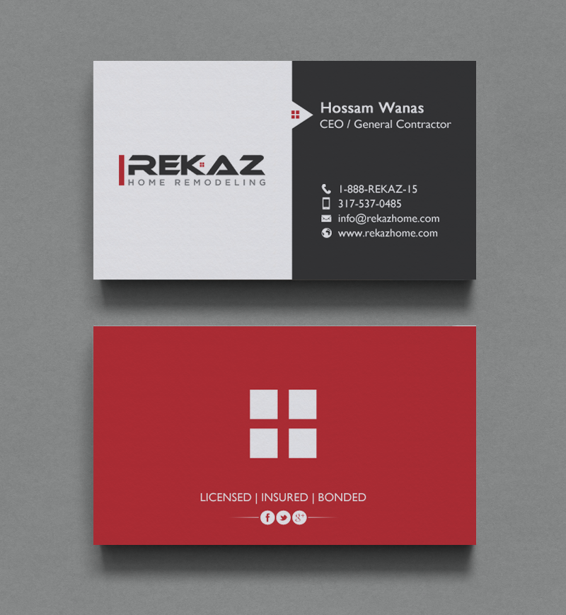 Business Card Design by chandrayaan.creative for rekaz llc | Design #9559670