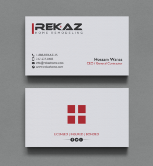 Diseño de Tarjeta de Presentación por chandrayaan.creative para rekaz llc | Diseño: #9572130