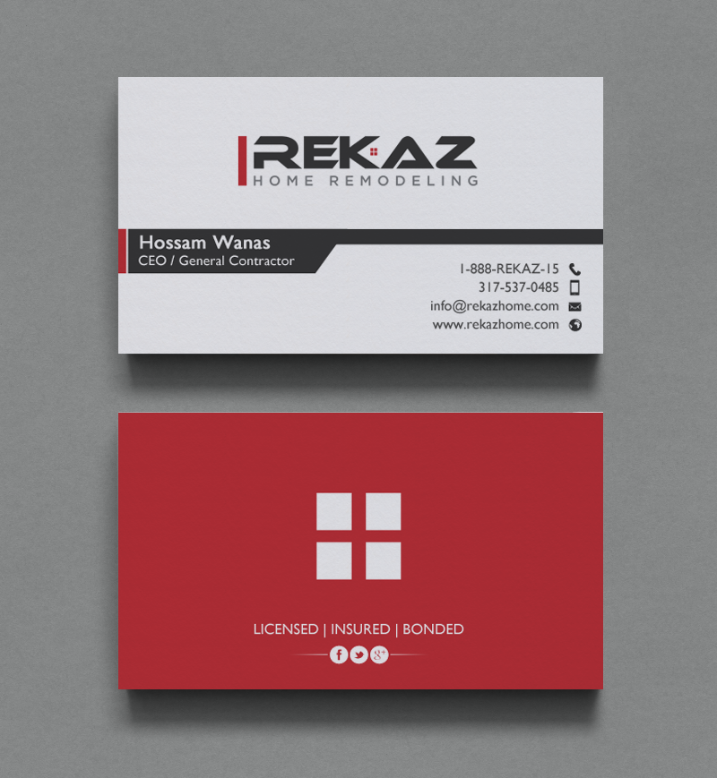 Diseño de Tarjeta de Presentación por chandrayaan.creative para rekaz llc | Diseño #9572131
