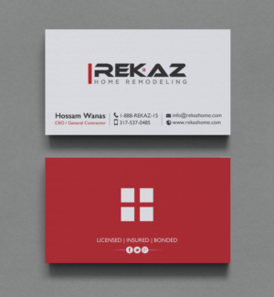 Diseño de Tarjeta de Presentación por chandrayaan.creative para rekaz llc | Diseño: #9572134