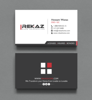 Diseño de Tarjeta de Presentación por chandrayaan.creative para rekaz llc | Diseño: #9580100