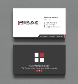 Diseño de Tarjeta de Presentación por chandrayaan.creative para rekaz llc | Diseño: #9580102