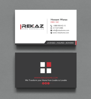 Diseño de Tarjeta de Presentación por chandrayaan.creative para rekaz llc | Diseño: #9580103
