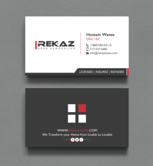 Diseño de Tarjeta de Presentación por chandrayaan.creative para rekaz llc | Diseño: #9580104