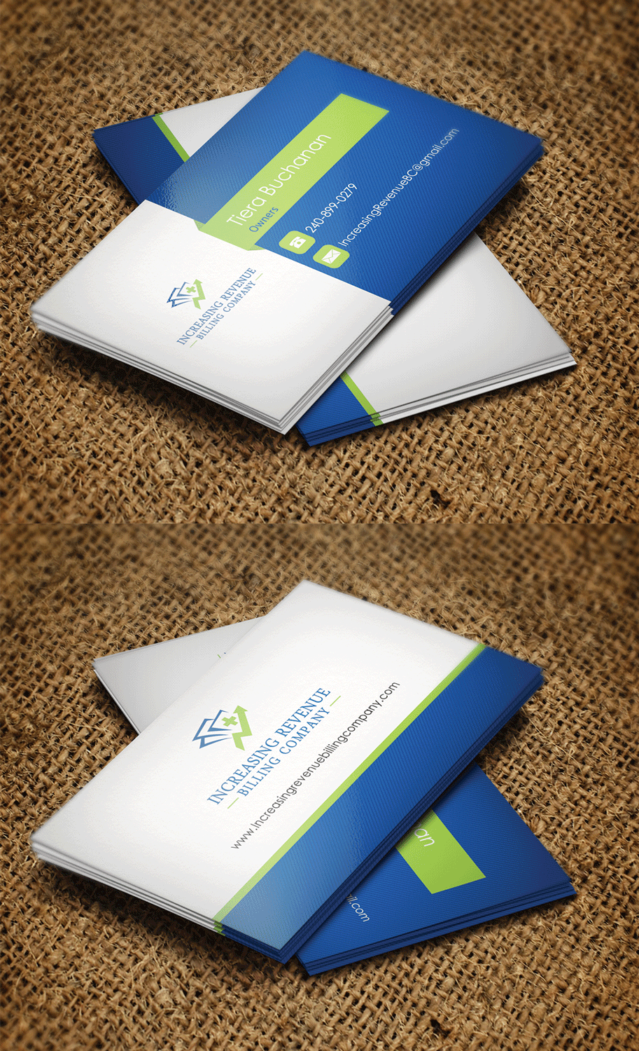 Visitenkarten-Design von Riz' für Increasing Revenue Billing Company  | Design #9677546