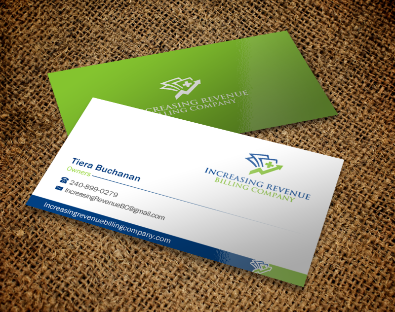 Visitenkarten-Design von Brand aid für Increasing Revenue Billing Company  | Design #9753516