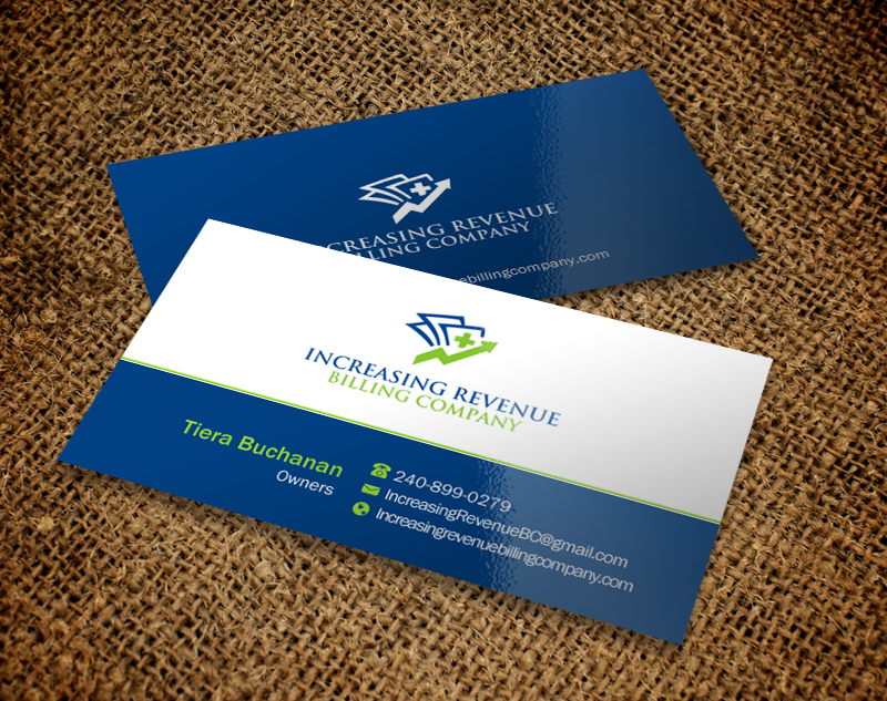 Business Card Design by Brand aid for Increasing Revenue Billing Company  | Design #9753531