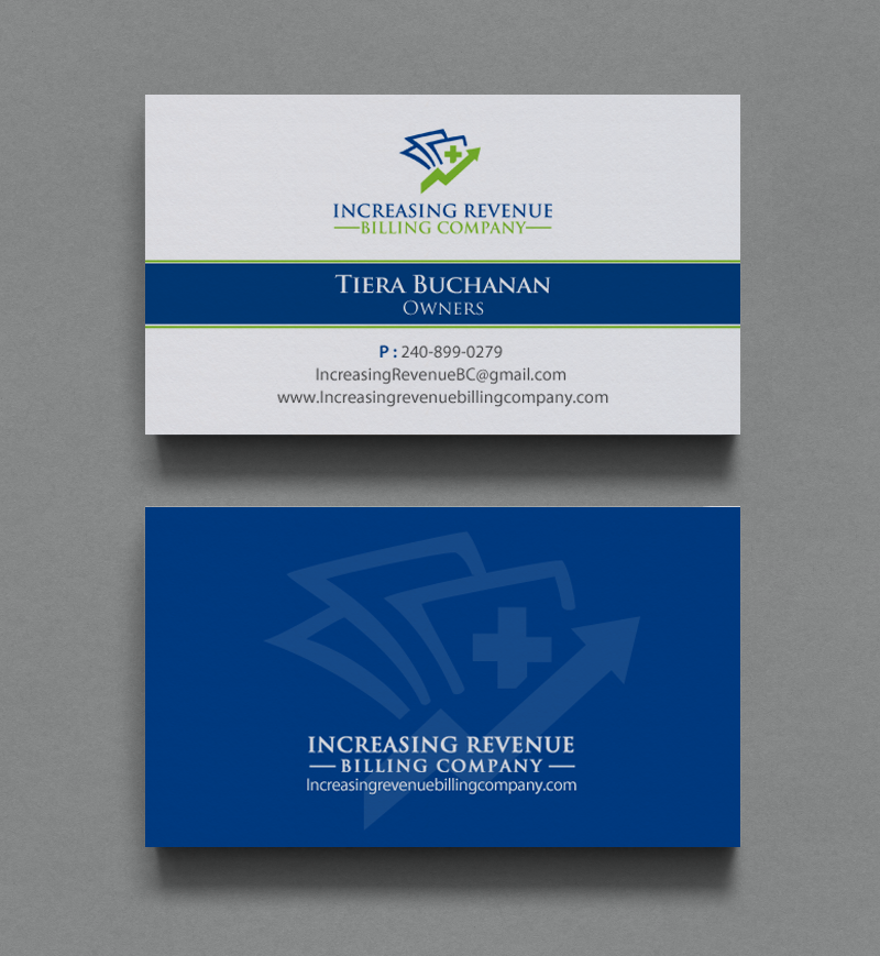 Diseño de Tarjeta de Presentación por chandrayaan.creative para Increasing Revenue Billing Company  | Diseño #9767864