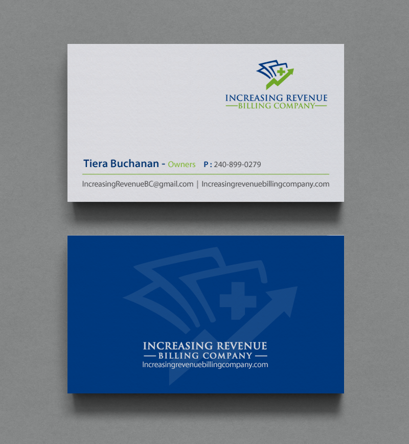 Diseño de Tarjeta de Presentación por chandrayaan.creative para Increasing Revenue Billing Company  | Diseño #9767866