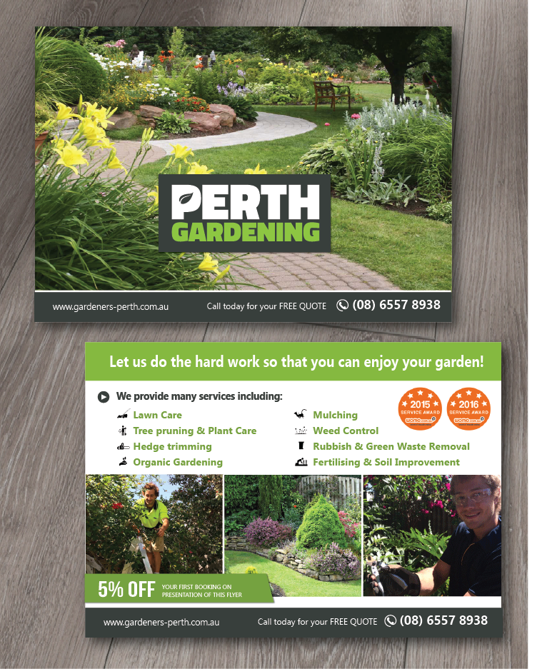 Flyer Design by alex989 for Perth Landscaping & Gardening PTY LTD | Design #9673866