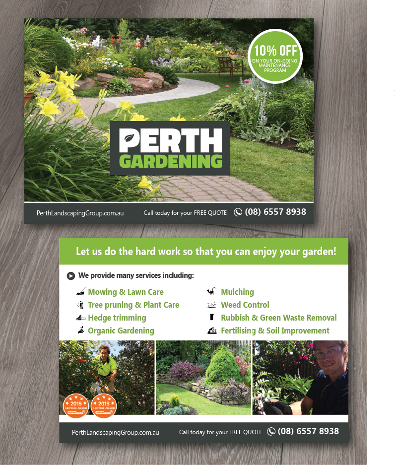 Flyer Design by alex989 for Perth Landscaping & Gardening PTY LTD | Design #9757967