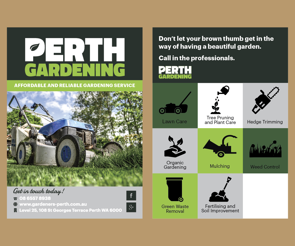 Flyer Design by Músi for Perth Landscaping & Gardening PTY LTD | Design #9590790