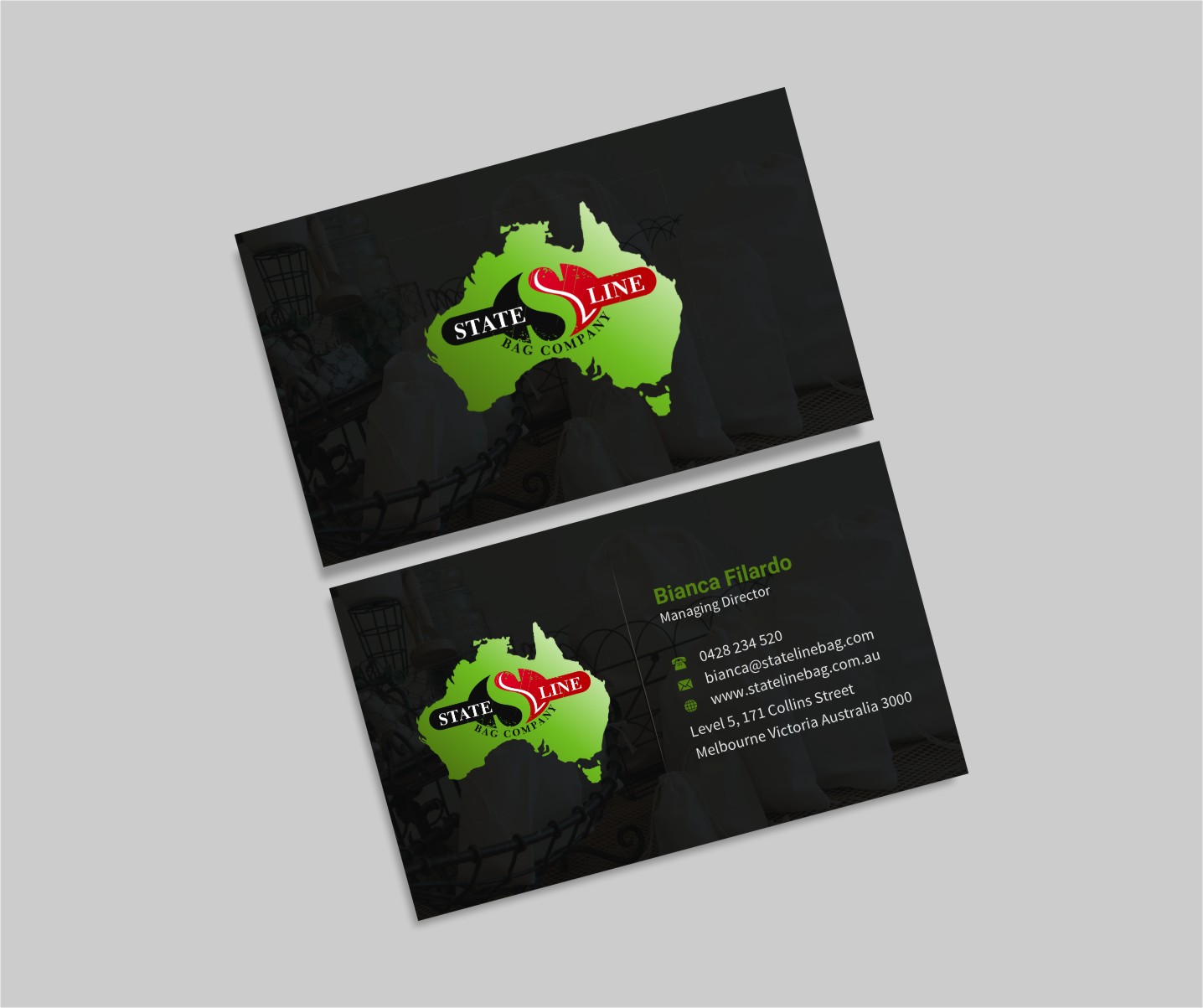Visitenkarten-Design von INDIAN_Ashok für Stateline Bag | Design #9560063