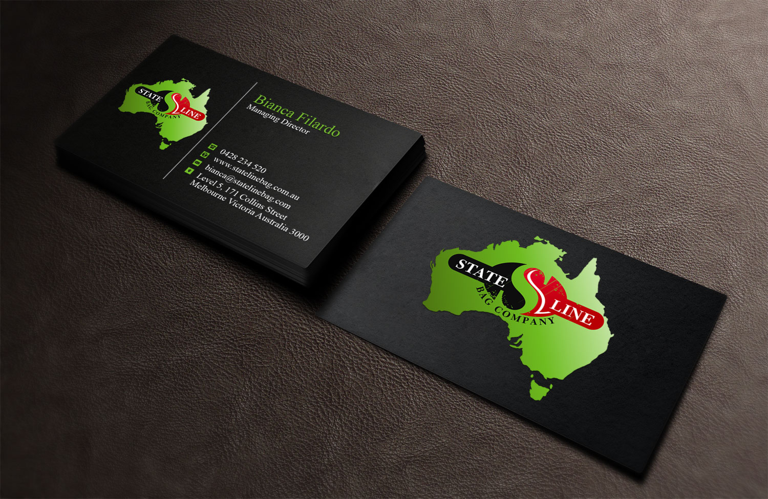 Business Card Design by Lanka Ama for Stateline Bag | Design #9563808