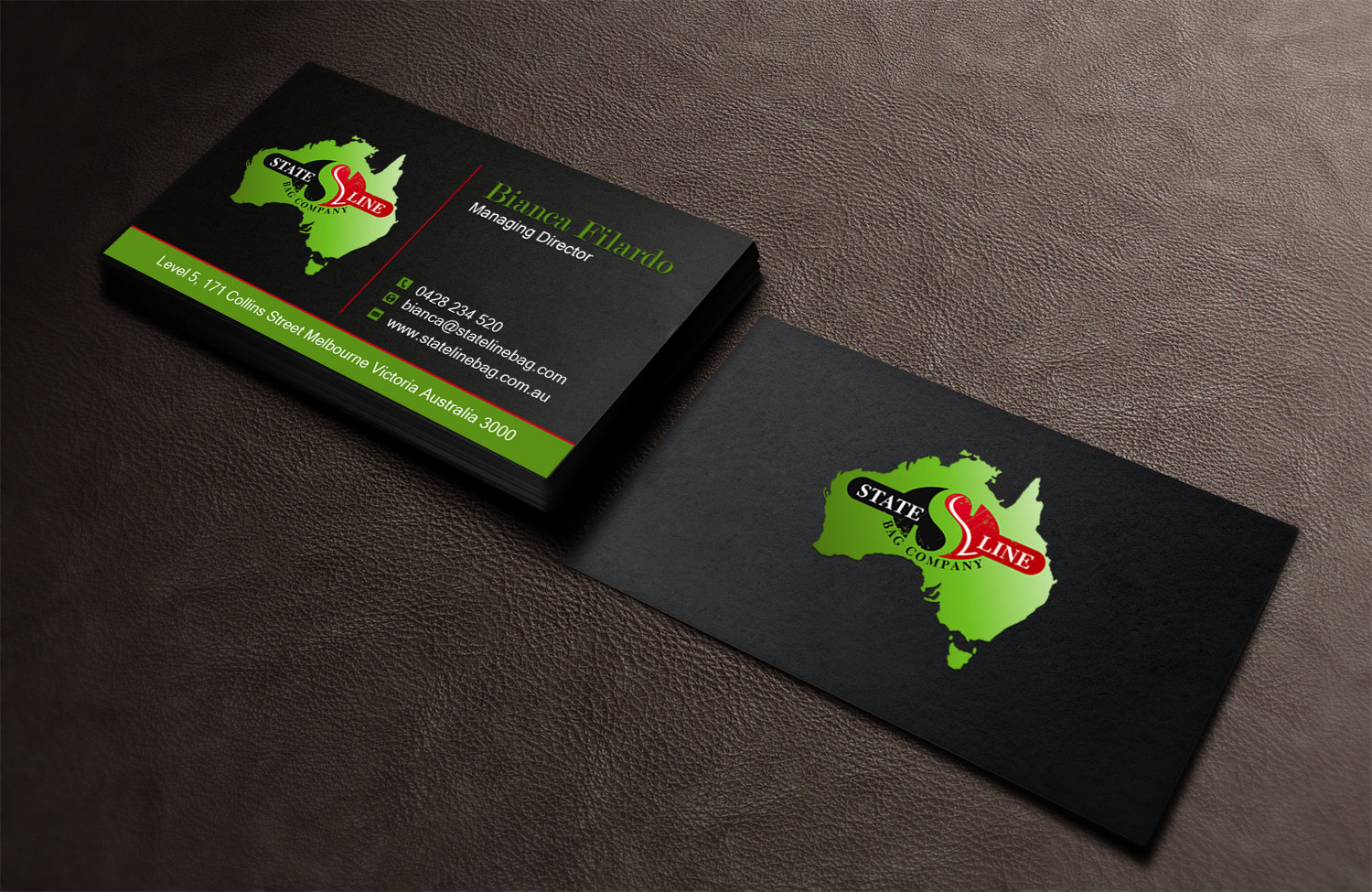 Visitenkarten-Design von Lanka Ama für Stateline Bag | Design #9563871