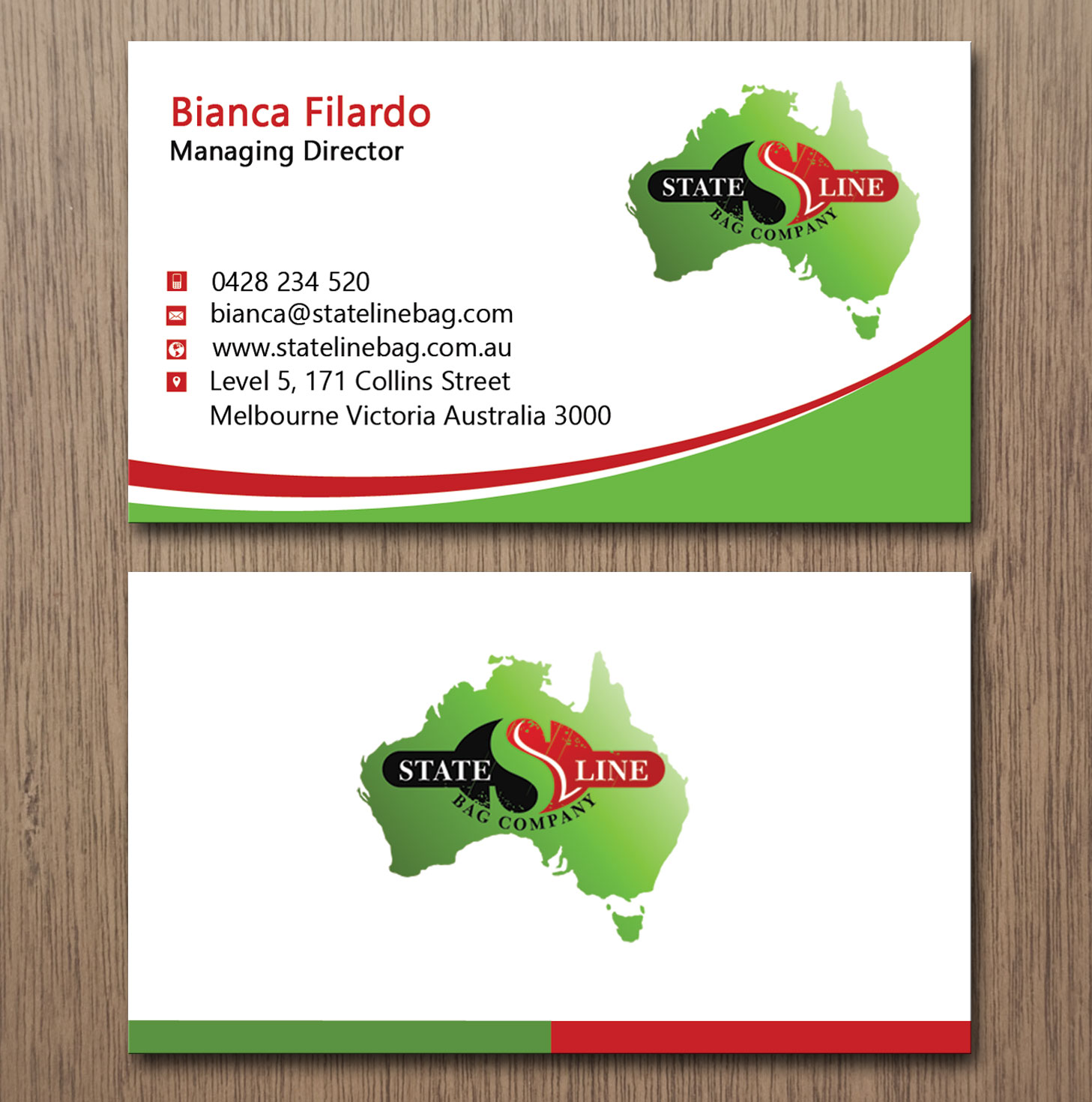 Visitenkarten-Design von Lanka Ama für Stateline Bag | Design #9564788